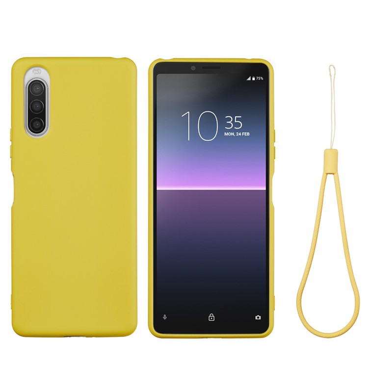 Liquid Silicone Phone Case for Sony Xperia 10 II - Yellow
