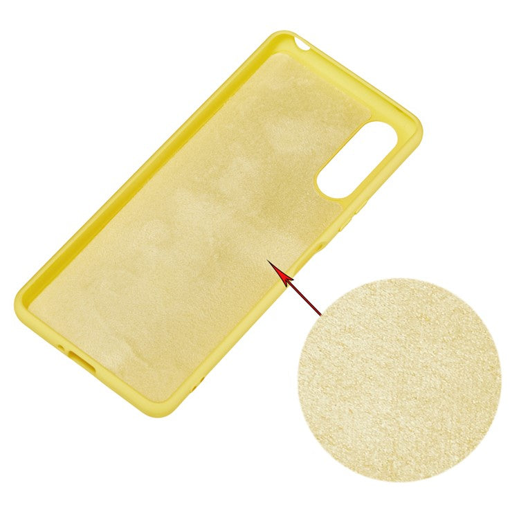 Liquid Silicone Phone Case for Sony Xperia 10 II - Yellow
