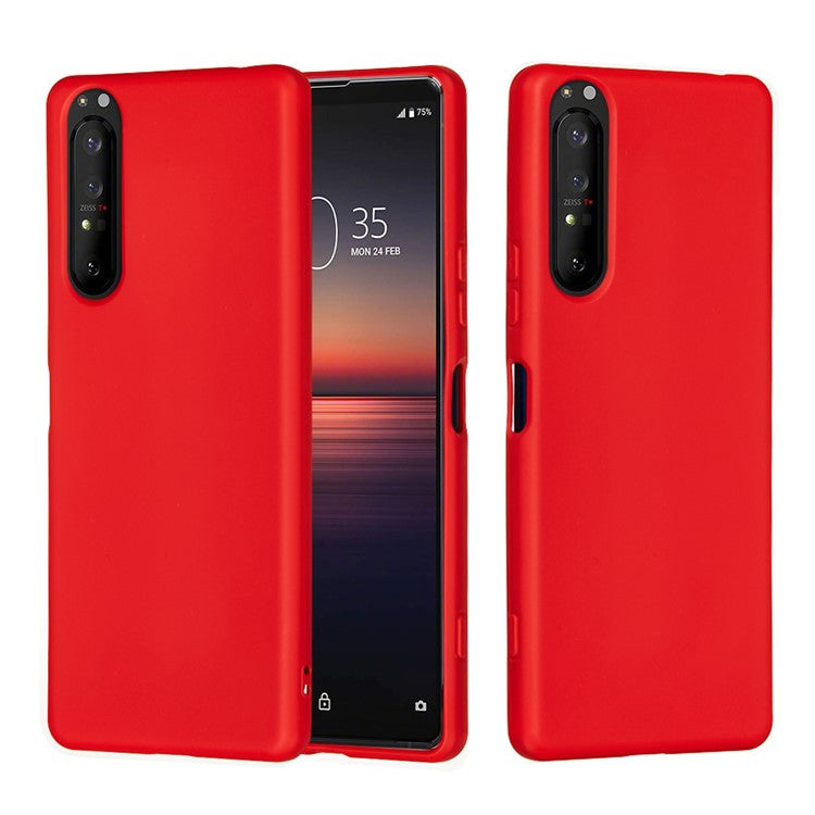 Liquid Silicone Phone Cover Case for Sony Xperia 1 II - Red
