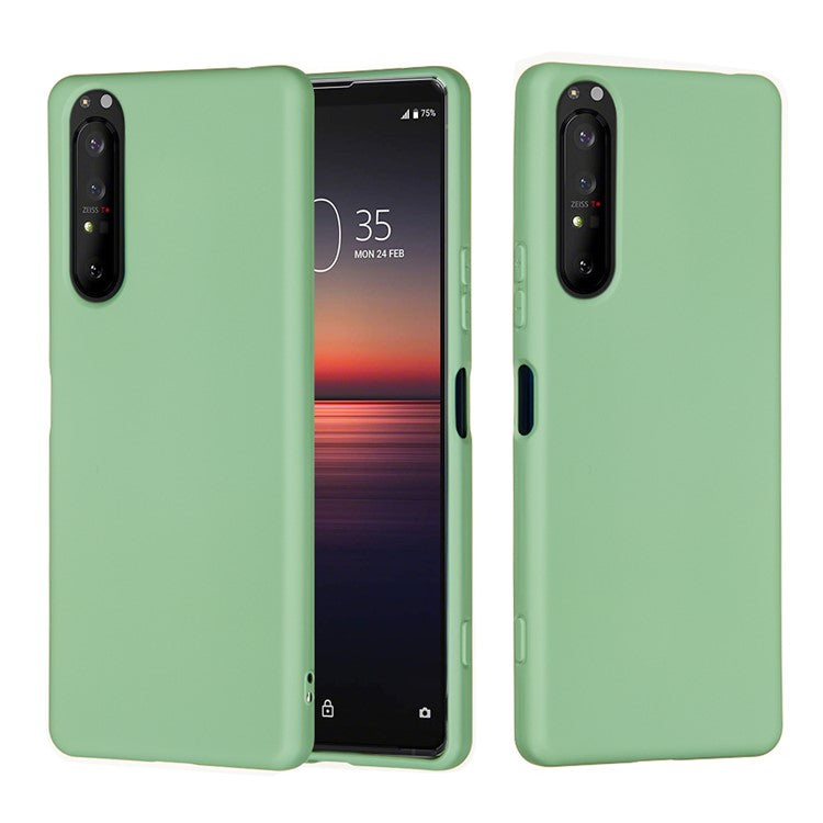 Liquid Silicone Phone Cover Case for Sony Xperia 1 II - Green