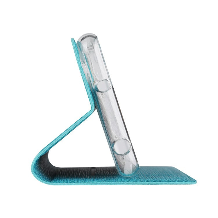 VILI DMX Cross Texture Card Slot Stand Leather Case for Sony Xperia 5 II - Blue