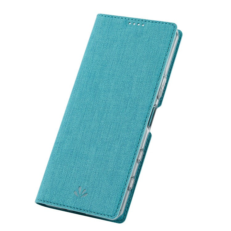 VILI DMX Cross Texture Card Slot Stand Leather Case for Sony Xperia 5 II - Blue