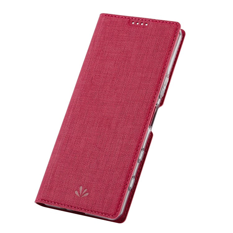 VILI DMX Cross Texture Card Slot Stand Leather Case for Sony Xperia 5 II - Red