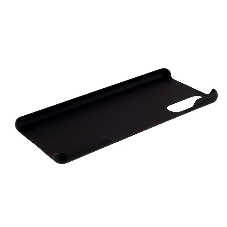 Glossy Rubberized Hard PC Cell Phone Back Case Cover for Sony Xperia 10 III 5G - Black