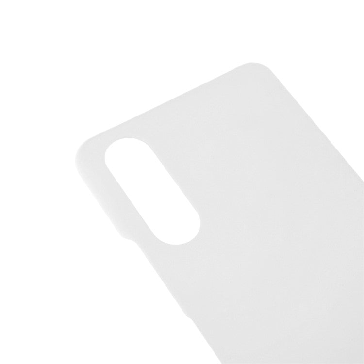 Glossy Rubberized Hard PC Cell Phone Back Case Cover for Sony Xperia 10 III 5G - White