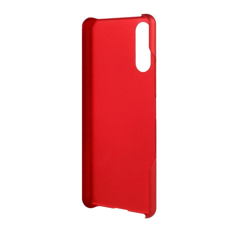 Glossy Rubberized Hard PC Cell Phone Back Case Cover for Sony Xperia 10 III 5G - Red