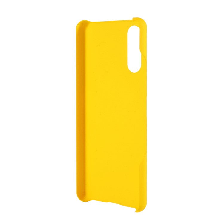 Glossy Rubberized Hard PC Cell Phone Back Case Cover for Sony Xperia 10 III 5G - Yellow