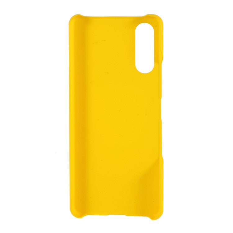 Glossy Rubberized Hard PC Cell Phone Back Case Cover for Sony Xperia 10 III 5G - Yellow