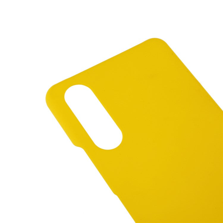 Glossy Rubberized Hard PC Cell Phone Back Case Cover for Sony Xperia 10 III 5G - Yellow