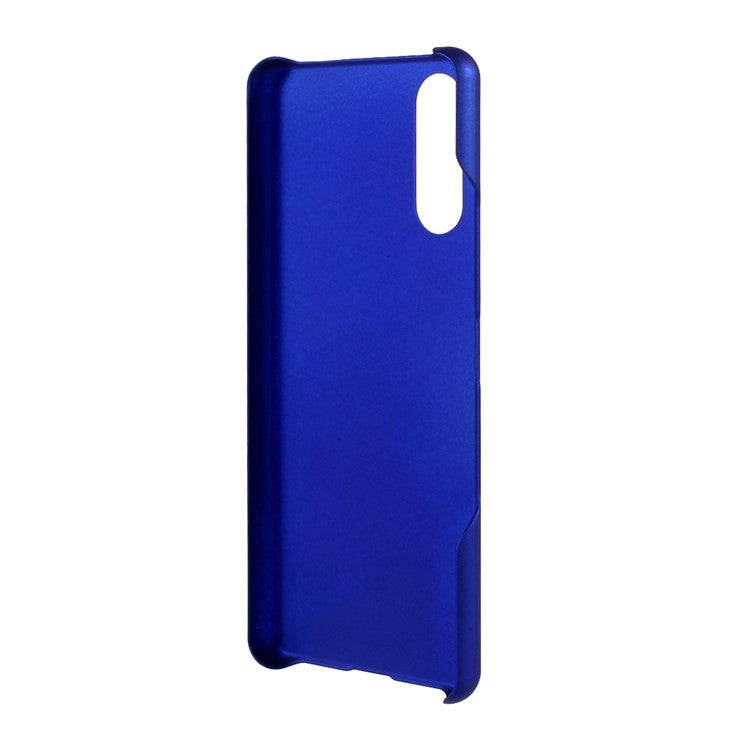 Glossy Rubberized Hard PC Cell Phone Back Case Cover for Sony Xperia 10 III 5G - Blue