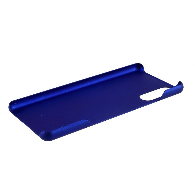 Glossy Rubberized Hard PC Cell Phone Back Case Cover for Sony Xperia 10 III 5G - Blue