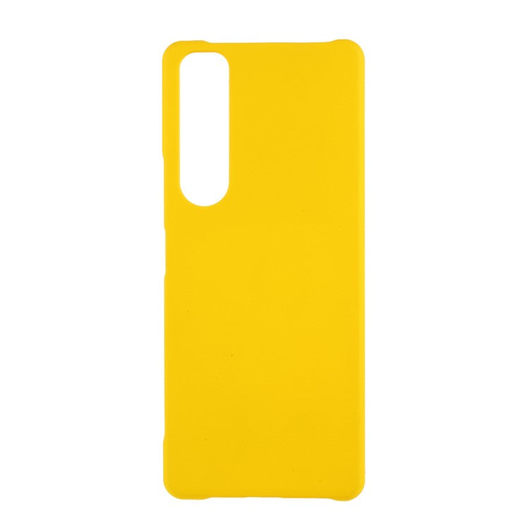 Rubberized Hard PC Cell Phone Case for Sony Xperia 1 III 5G - Yellow