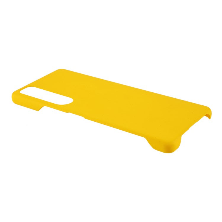 Rubberized Hard PC Cell Phone Case for Sony Xperia 1 III 5G - Yellow