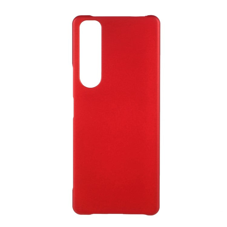 Rubberized Hard PC Cell Phone Case for Sony Xperia 1 III 5G - Red