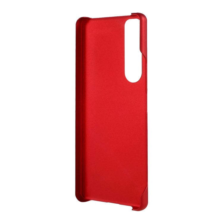 Rubberized Hard PC Cell Phone Case for Sony Xperia 1 III 5G - Red