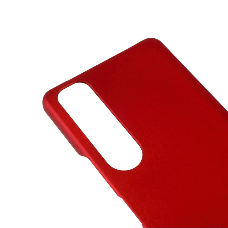 Rubberized Hard PC Cell Phone Case for Sony Xperia 1 III 5G - Red