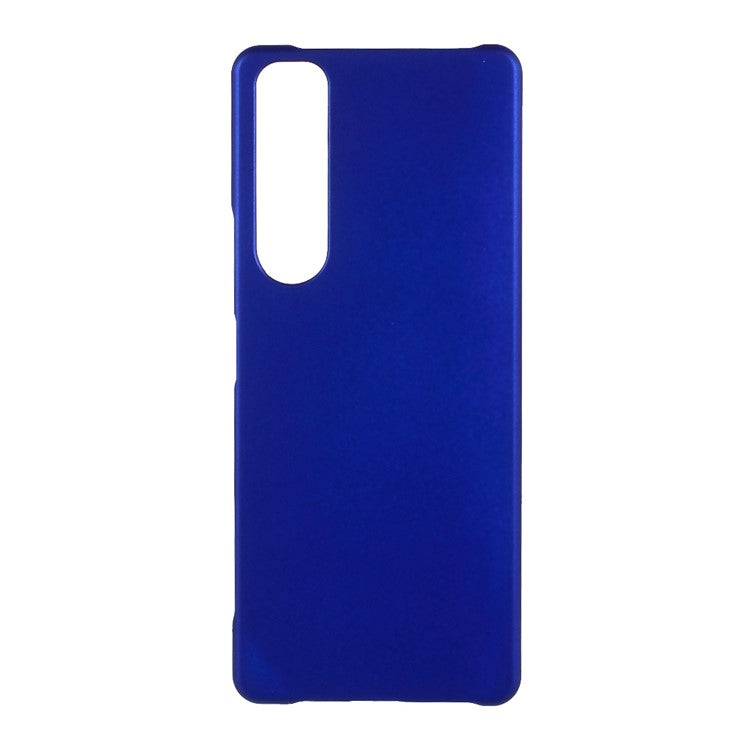 Rubberized Hard PC Cell Phone Case for Sony Xperia 1 III 5G - Dark Blue