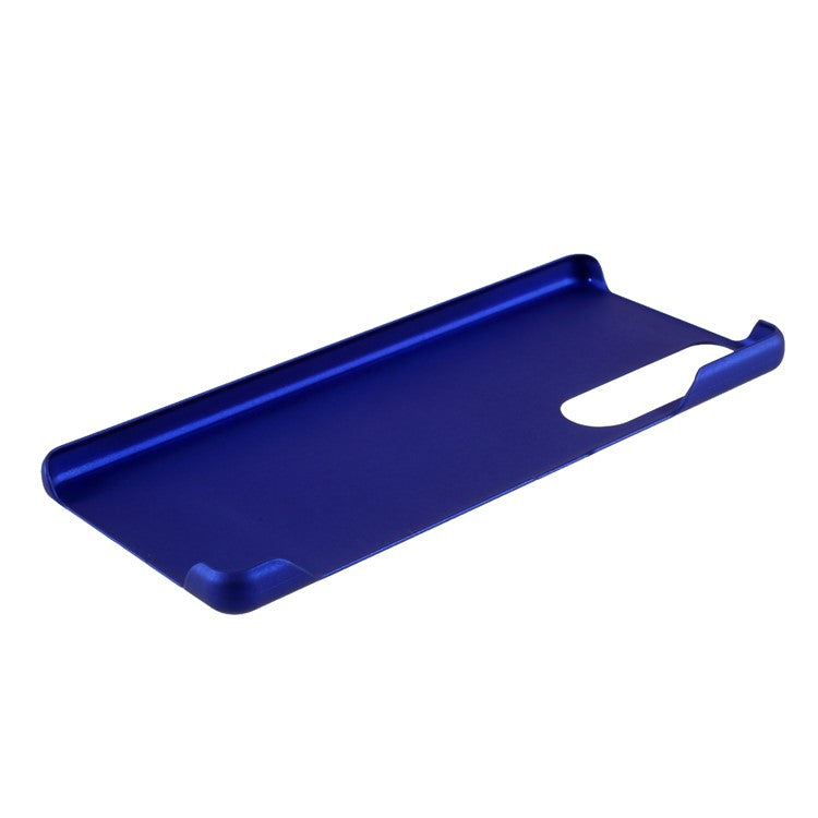 Rubberized Hard PC Cell Phone Case for Sony Xperia 1 III 5G - Dark Blue