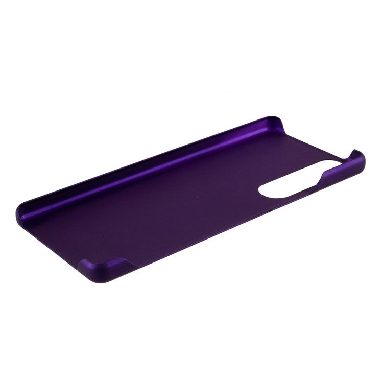 Rubberized Hard PC Cell Phone Case for Sony Xperia 1 III 5G - Purple