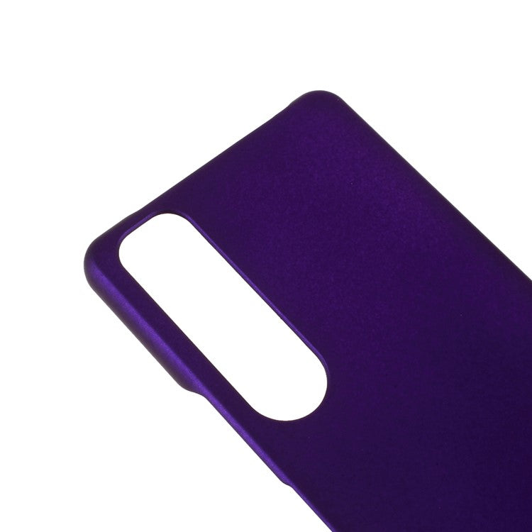 Rubberized Hard PC Cell Phone Case for Sony Xperia 1 III 5G - Purple