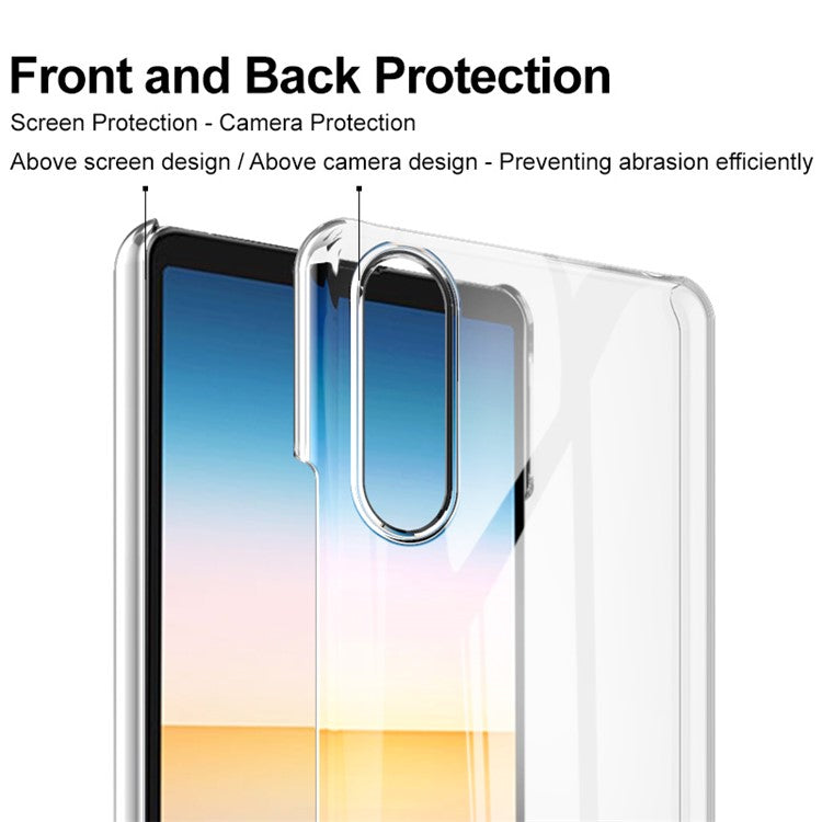 IMAK Clear Wear-resistant Hard Cell Phone Case for Sony Xperia 10 III 5G