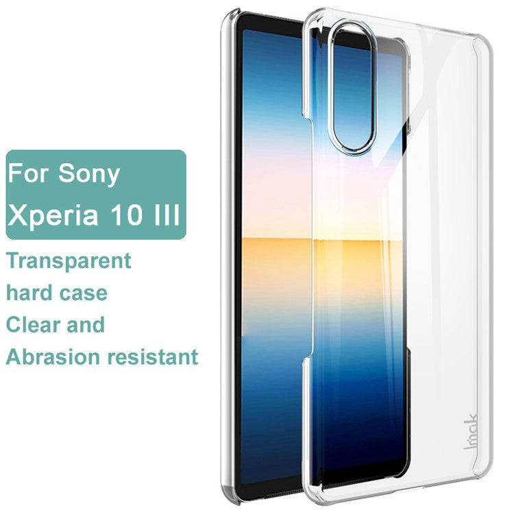 IMAK Clear Wear-resistant Hard Cell Phone Case for Sony Xperia 10 III 5G
