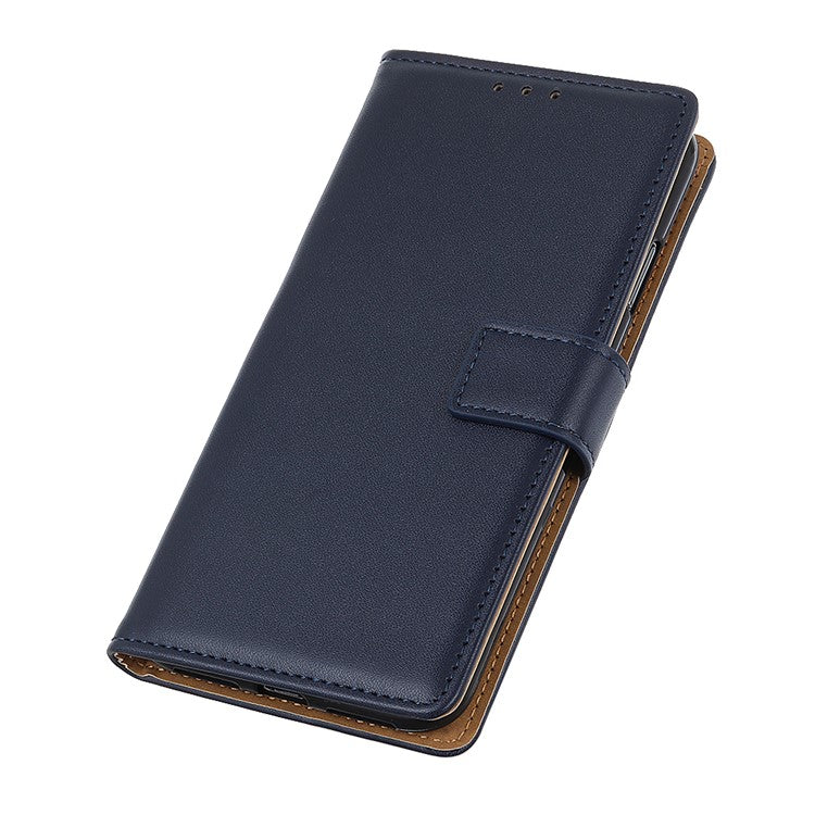Wallet Stand Design Magnetic Clasp Leather Shell Case for Sony Xperia 10 III 5G - Blue