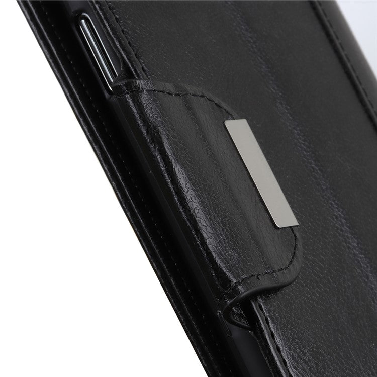 Textured PU Leather Wallet Case for Sony Xperia 10 III 5G - Black