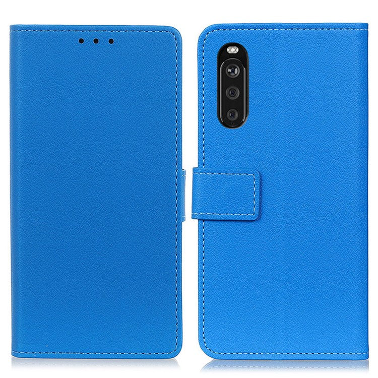 Wallet Leather Stand Case for Sony Xperia 10 III 5G - Blue