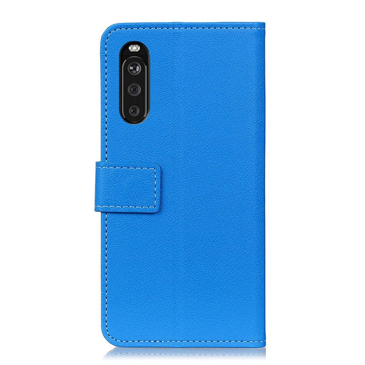 Wallet Leather Stand Case for Sony Xperia 10 III 5G - Blue