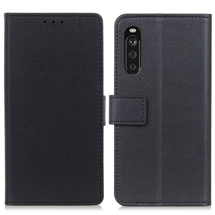 Wallet Leather Stand Case for Sony Xperia 10 III 5G - Black