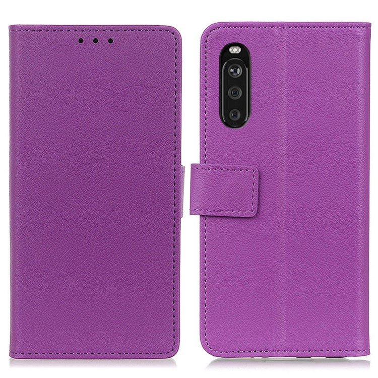 Wallet Leather Stand Case for Sony Xperia 10 III 5G - Purple