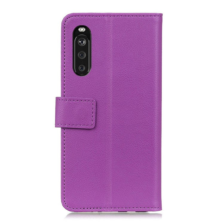 Wallet Leather Stand Case for Sony Xperia 10 III 5G - Purple