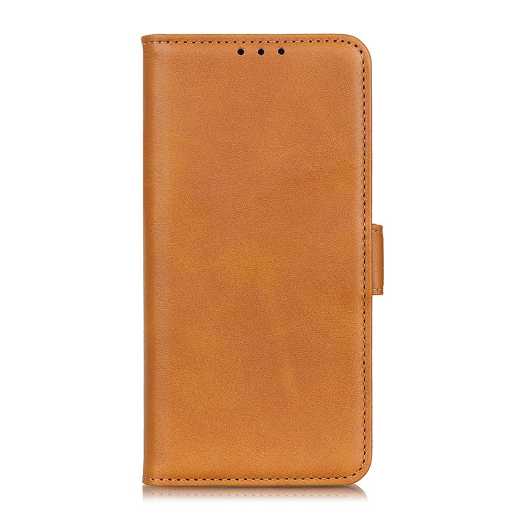 Magnetic Double Clasp Leather Wallet Case Cover for Sony Xperia 10 III 5G - Brown