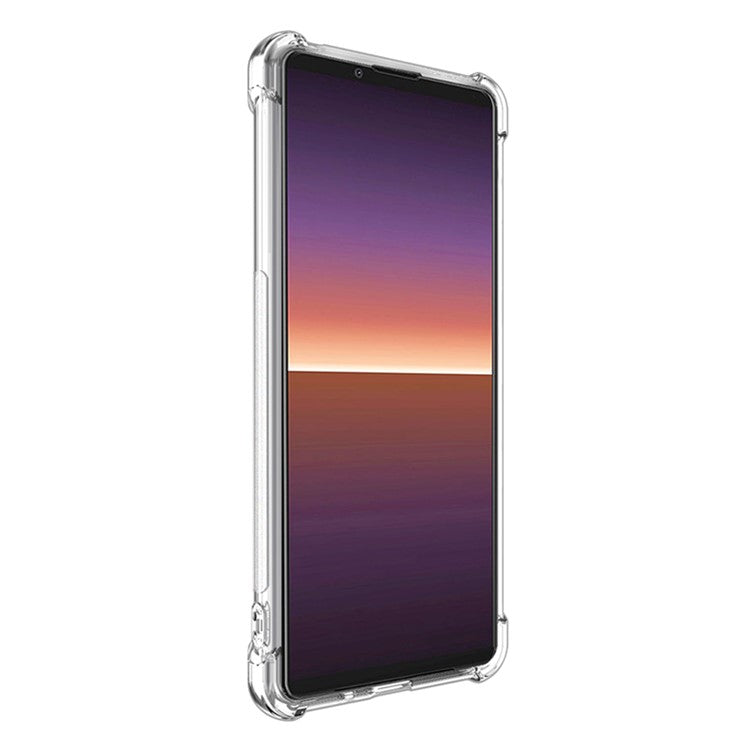 IMAK Well-Protected TPU Soft Case + Ultra Clear Screen Protector for Sony Xperia 1 III 5G - Transparent