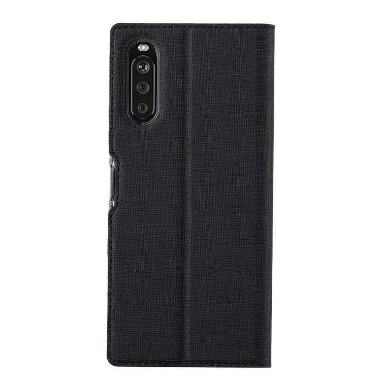 VILI DMX Series Full Coverage Protection Leather Stand Case with Card Holder for Sony Xperia 10 III 5G - Black