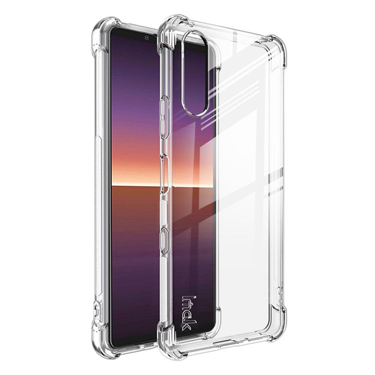 IMAK Flexible TPU Case with High Transparency Well-Protected Screen Protector for Sony Xperia 10 III 5G - Transparent