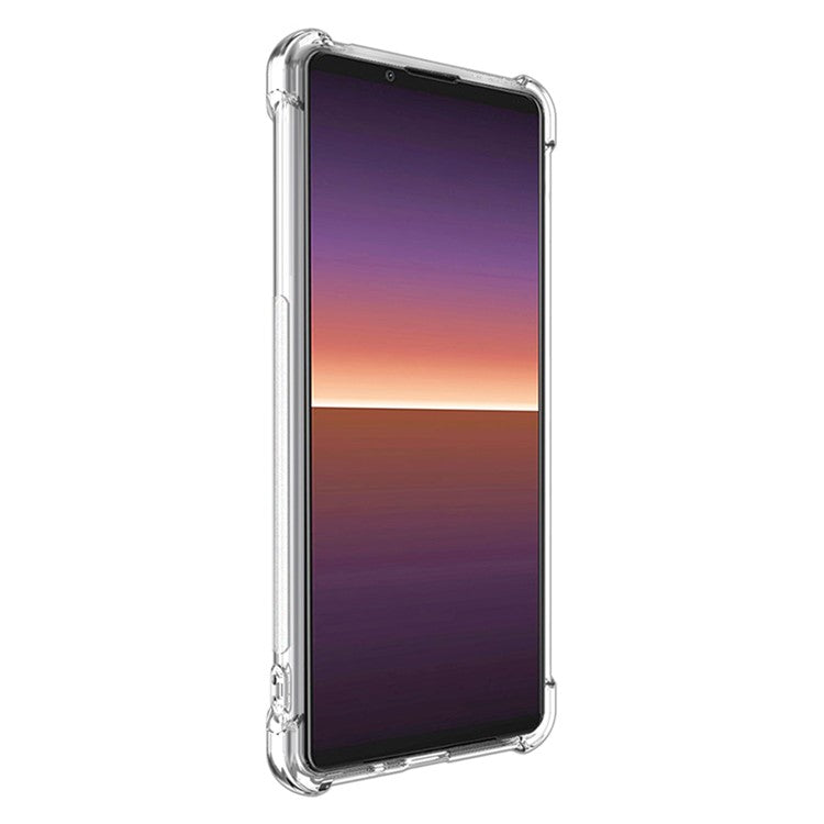 IMAK Flexible TPU Case with High Transparency Well-Protected Screen Protector for Sony Xperia 10 III 5G - Transparent