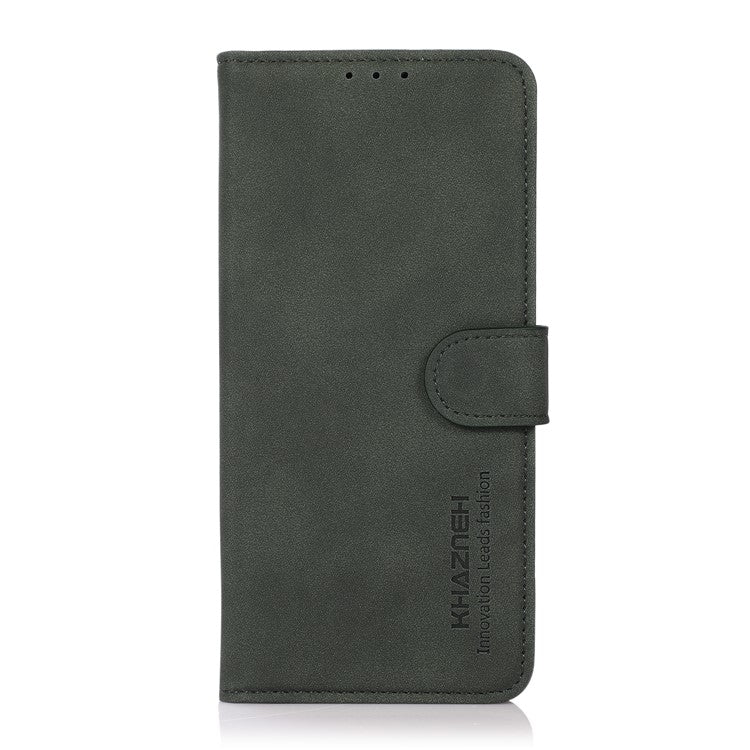 KHAZNEH Wallet Design Leather Cell Phone Back Cover Case Stand Shell for Sony Xperia 10 III 5G - Green