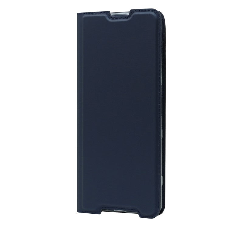 Auto-absorbed Stand Leather Mobile Phone Case Shell Cover with Card Holder for Sony Xperia 1 III 5G - Blue