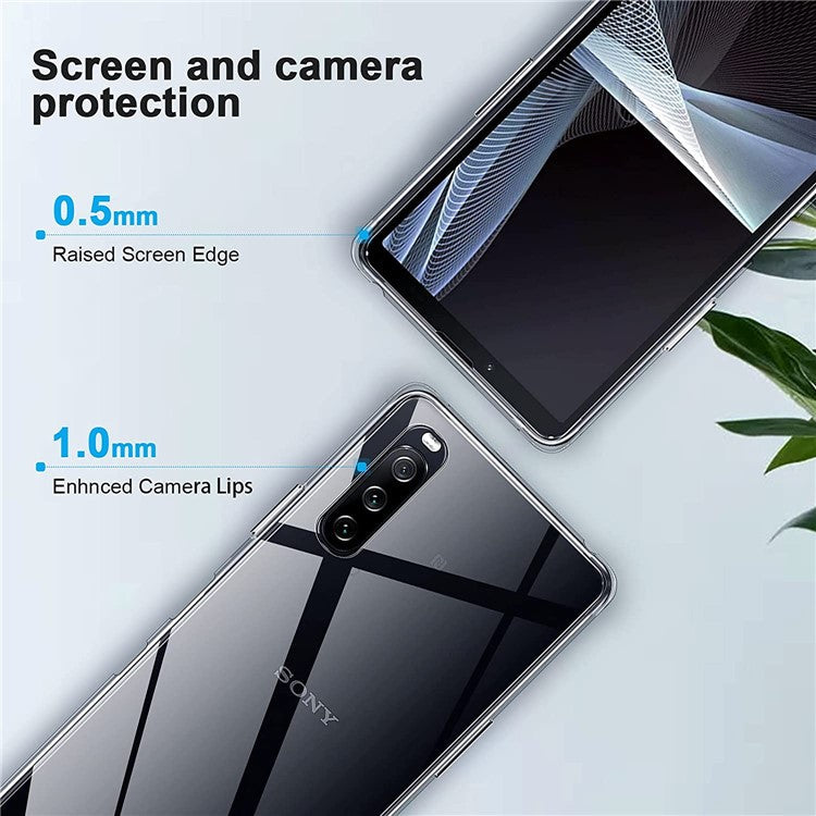 Anti-fingerprint Ultra Clear Flexible TPU Phone Shell Protector Cover for Sony Xperia 10 III 5G