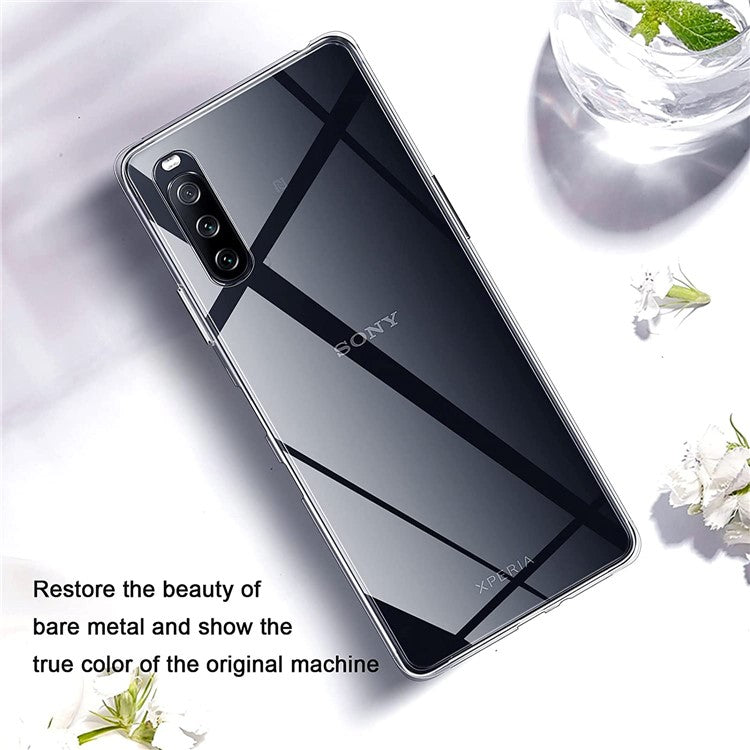 Anti-fingerprint Ultra Clear Flexible TPU Phone Shell Protector Cover for Sony Xperia 10 III 5G