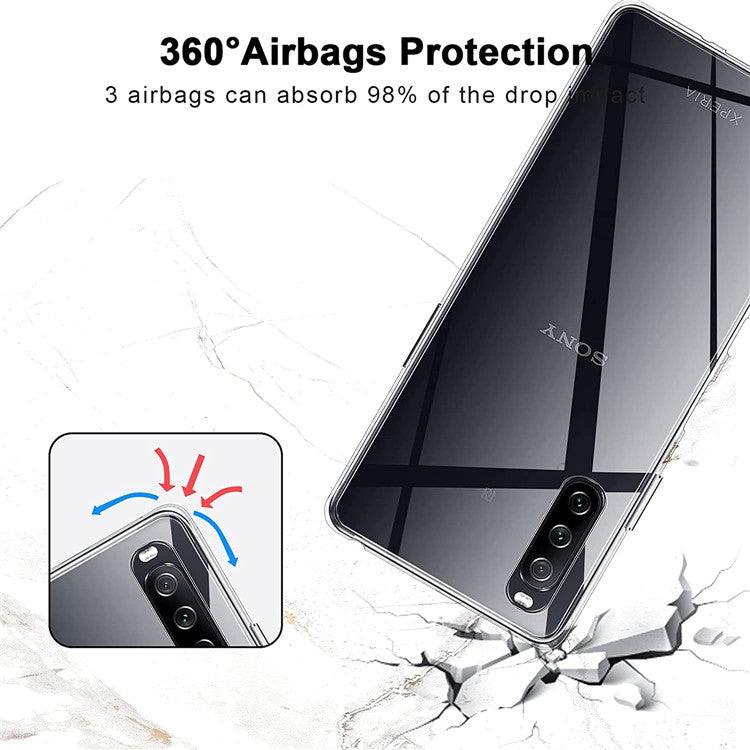 Anti-fingerprint Ultra Clear Flexible TPU Phone Shell Protector Cover for Sony Xperia 10 III 5G