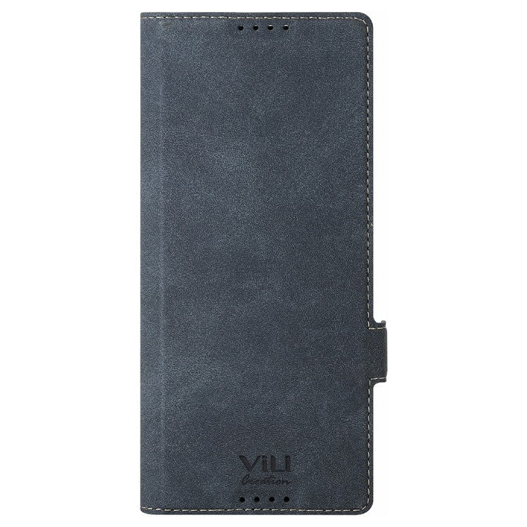 VILI KR2 Series Leather Cell Phone Case Cover Shell with Card Holder for Sony Xperia 1 III 5G - Grey