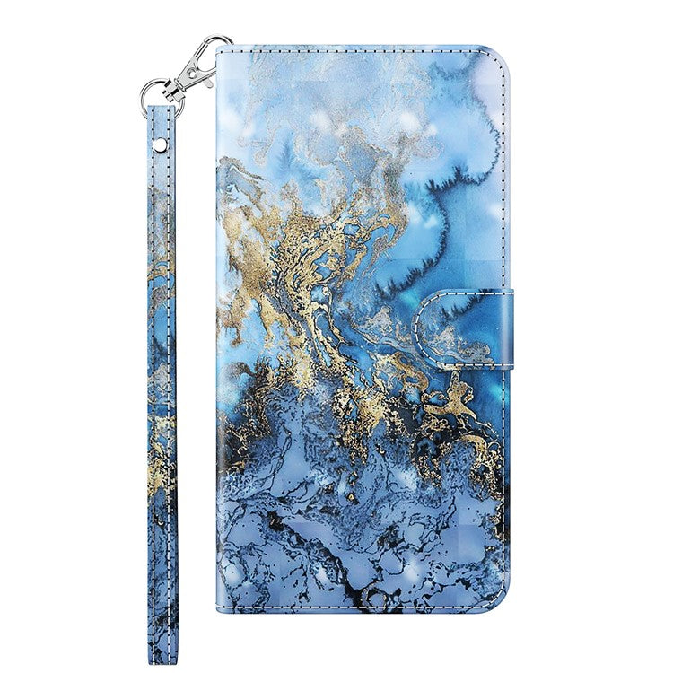 Pattern Printing Wallet Leather Protector Cover for Sony Xperia 10 III 5G / Xperia 10 III Lite - Marbling Pattern