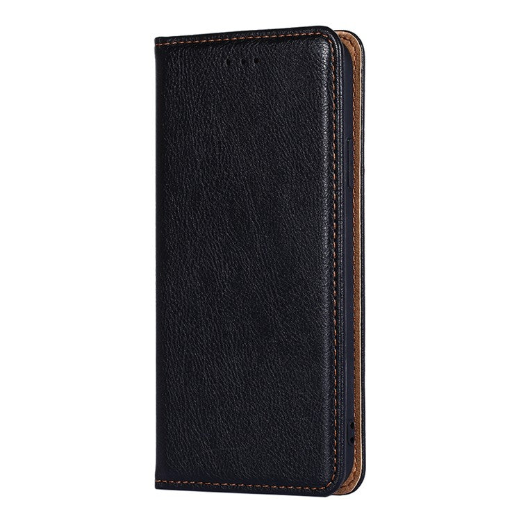 PU Leather Folio Flip Stand Wallet Phone Cover Protector for Sony Xperia 1 III 5G - Black