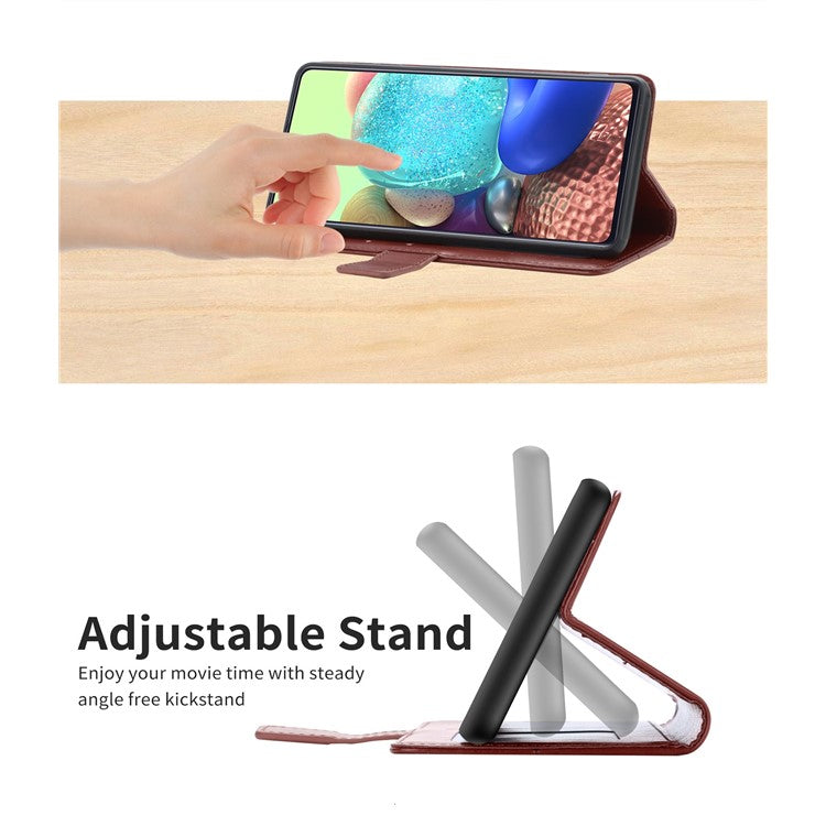 For Sony Xperia 1 III 5G Y-shaped Line Imprinting Shock-absorbed PU Leather Phone Wallet Shell Stand Cover - Wine Red