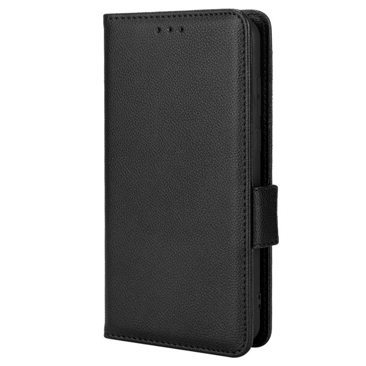 For Sony Xperia 1 II Litchi Texture PU Leather Stand Wallet Case Anti-scratch Phone Cover - Black