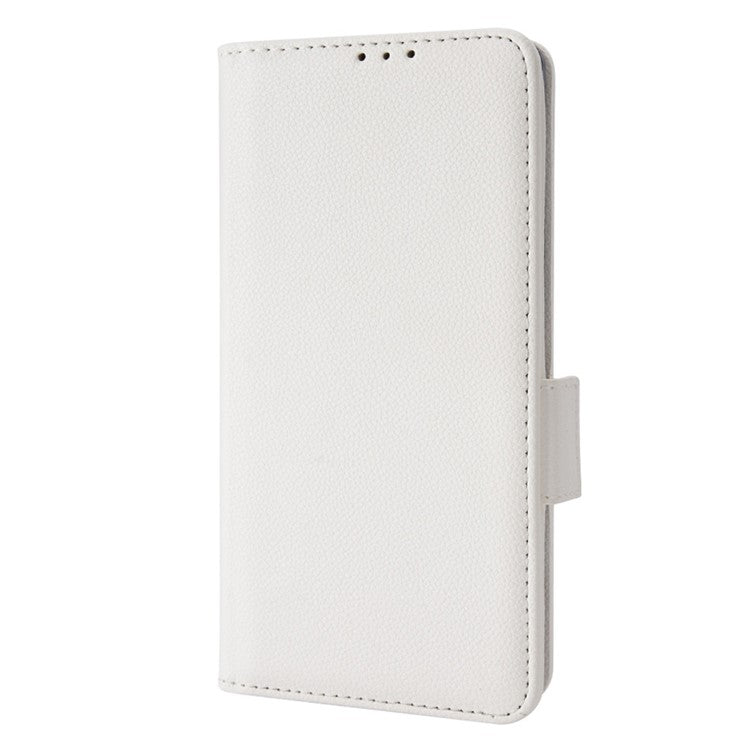 For Sony Xperia 1 II Litchi Texture PU Leather Stand Wallet Case Anti-scratch Phone Cover - White