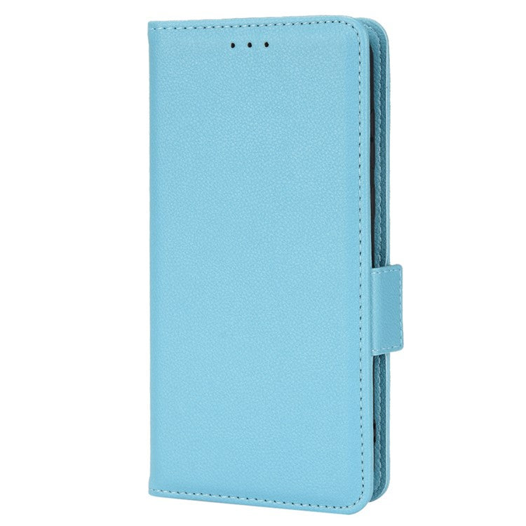 For Sony Xperia 1 II Litchi Texture PU Leather Stand Wallet Case Anti-scratch Phone Cover - Baby Blue